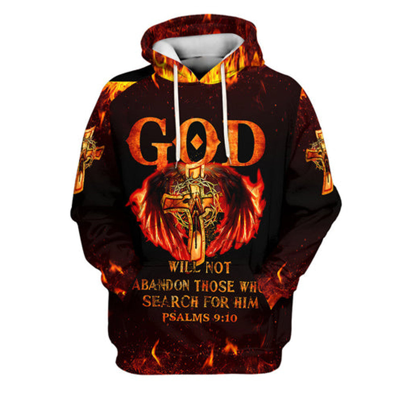 FUNSTUFFPRINT 3D God Will Not Abandon Those Who Search For Him 3D Hoodie and Zip Hoodie