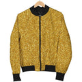 FUNSTUFFPRINT Gold Glitter Star Print Pattern Women Casual Bomber Jacket