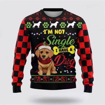 FUNSTUFFPRINT Golden Retriever Dog Ugly Christmas Sweater For Men And Women, Gift For Christmas, Best Winter Christmas Outfit Ugly Sweater