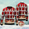 FUNSTUFFPRINT Golden Retriever Ugly Christmas Sweater, Christmas Sweater, Ugly Sweater, Funny Xmas Sweaters Ugly Sweater
