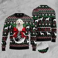 FUNSTUFFPRINT Golden Retriever Xmas Ball Ugly Christmas Sweater, Christmas Sweater, Ugly Sweater, Funny Xmas Sweaters Ugly Sweater