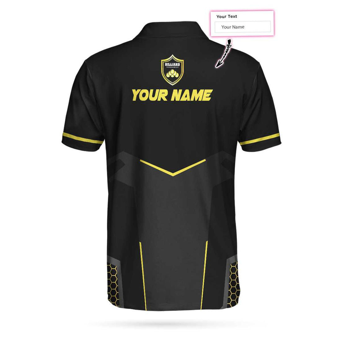 Custom Personalized Billiards Men Polo Shirt, Golden Team Billiards Team Custom Shirt For Men, Best Custom Billiards Gift