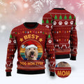 FUNSTUFFPRINT Goldendoodle Best Dog Mom Ever Ugly Christmas Sweater, Dog Ugly Christmas Sweater, Ugly Dog Sweaters Ugly  Sweater