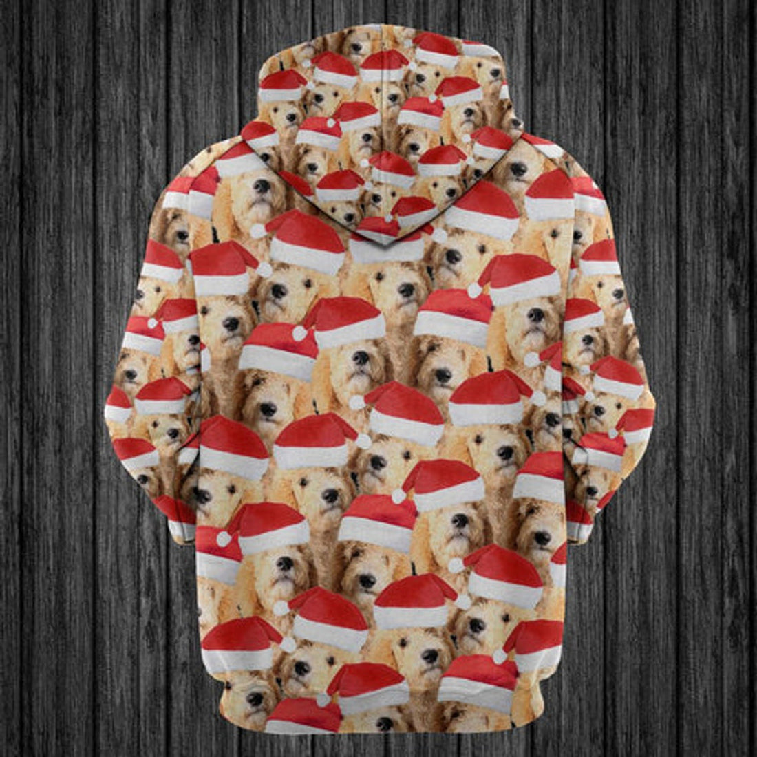 FUNSTUFFPRINT 3D Goldendoodle Christmas Group All Over 3D Hoodie and Zip Hoodie
