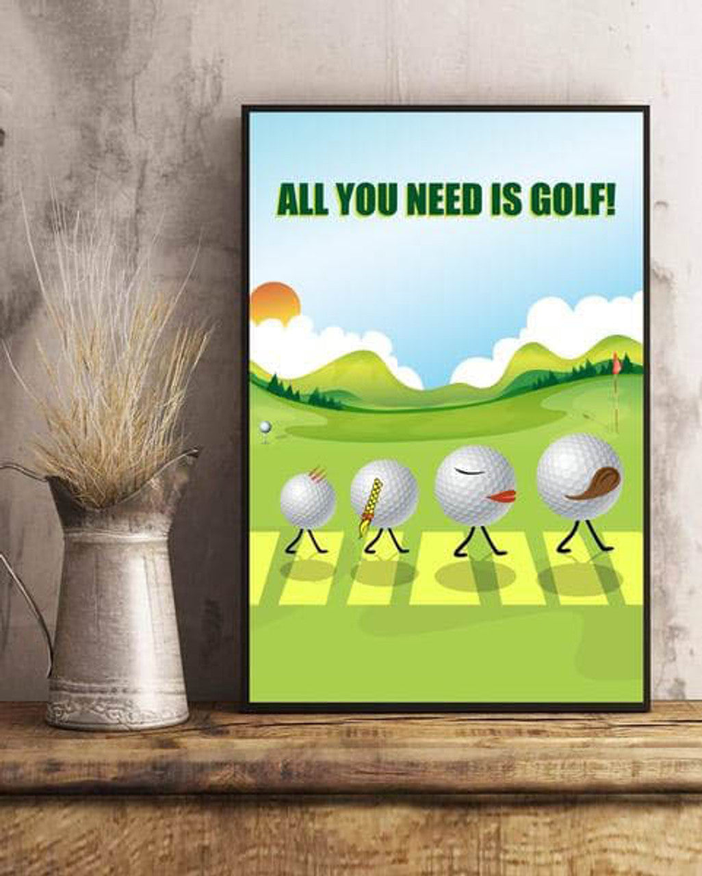 Golf Lover, Golf Poster, All You Need Is Golf Poster and Canvas