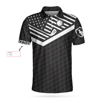 Custom Golf And Beer That'S Why I'M Here Custom Polo Shirt, Personalized American Flag Golf Shirt For Beer Lovers