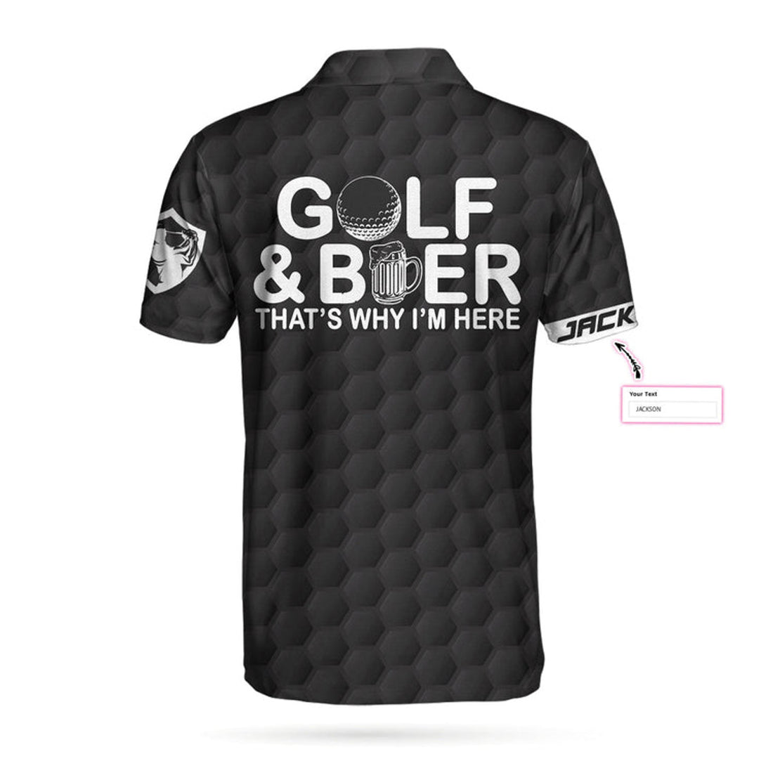 Custom Golf And Beer That'S Why I'M Here Custom Polo Shirt, Personalized American Flag Golf Shirt For Beer Lovers