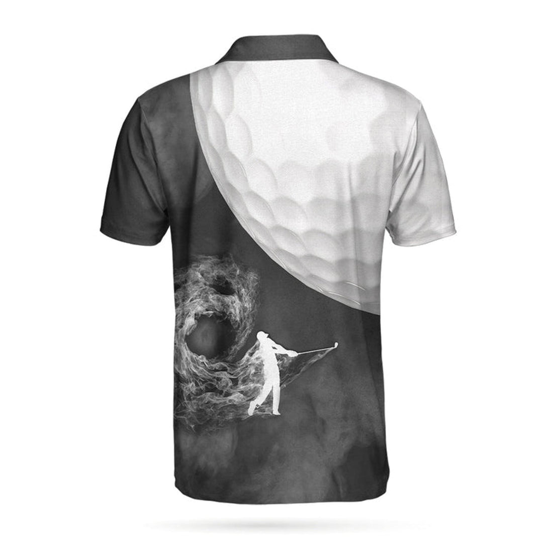 Golf Ball And Golfer With Smoke Golf Polo Shirt, Smoke Golf Player Polo Shirt, Best Golf Shirt For Men