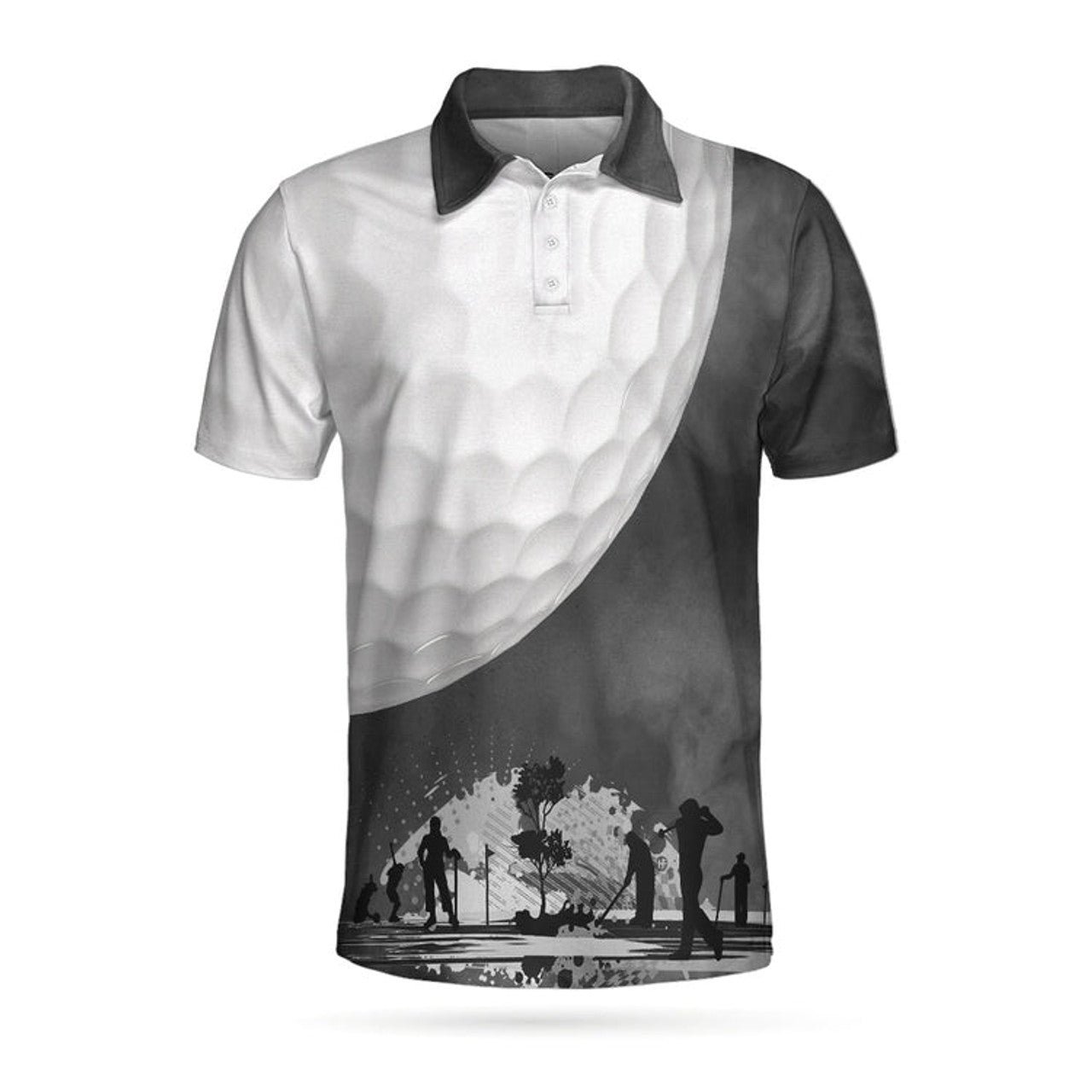 Golf Ball And Smoke Background Golf Polo Shirt, Smoke Golf Player Polo Shirt, Best Golf Shirt For Men