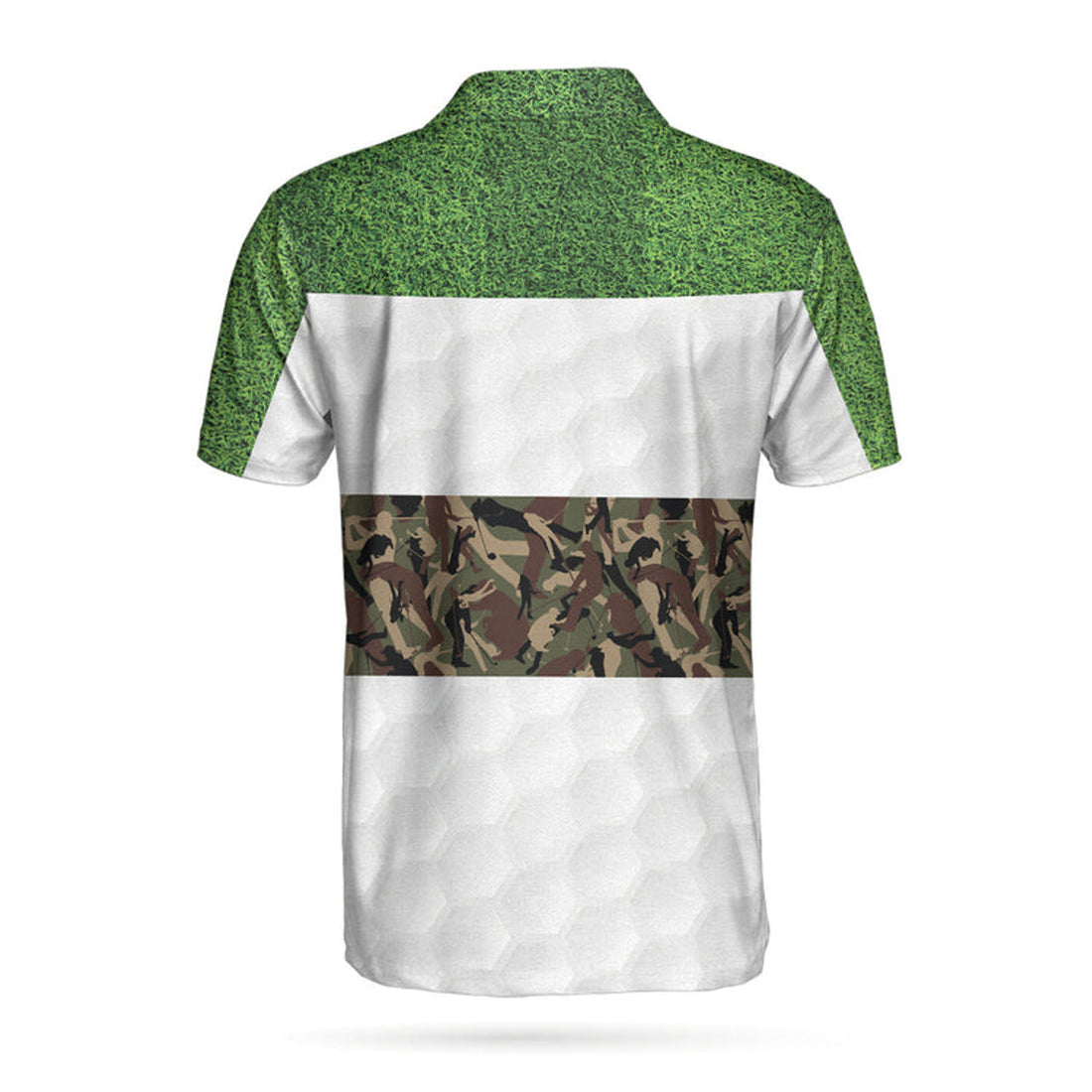 Golf In Green And Camouflage Pattern Golf Polo Shirt, Cool Golf Shirt For Men, Best Gift For Golfers