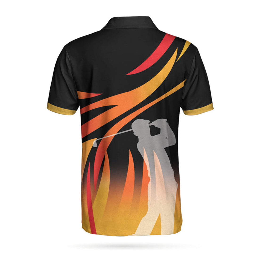Golf In Passion Golf Polo Shirt, Black Flame Golf Shirt For Men, Cool Gift For Golfers