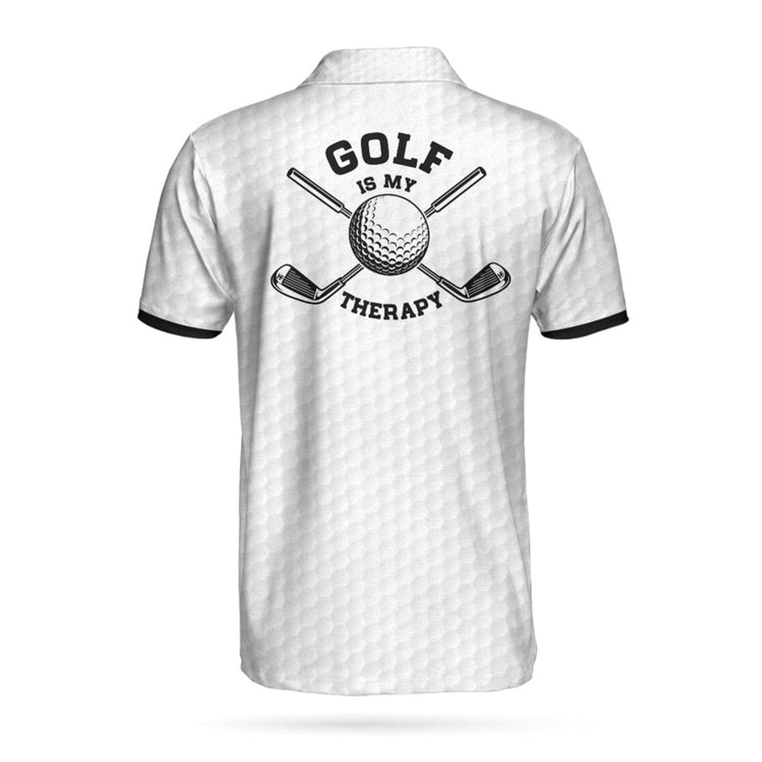 Golf Is My Therapy Golf Polo Shirt, Black And White Golf Love Polo Shirt, Best Golf Shirt For Men