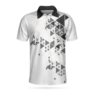 Golf Pattern On Par For Years Polo Shirt, Black And White Polo Shirt, Best Golf Shirt For Men