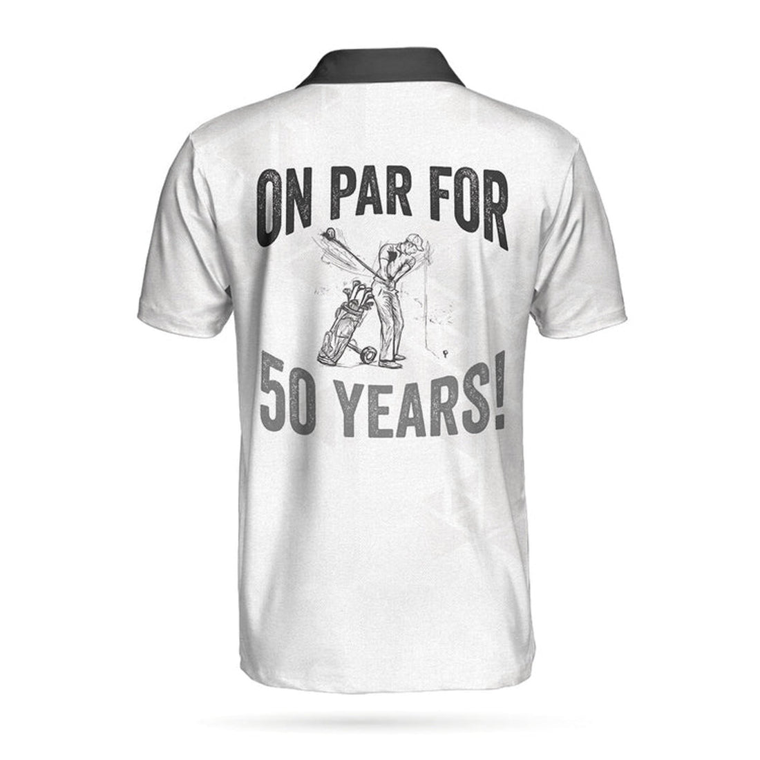 Golf Pattern On Par For Years Polo Shirt, Black And White Polo Shirt, Best Golf Shirt For Men