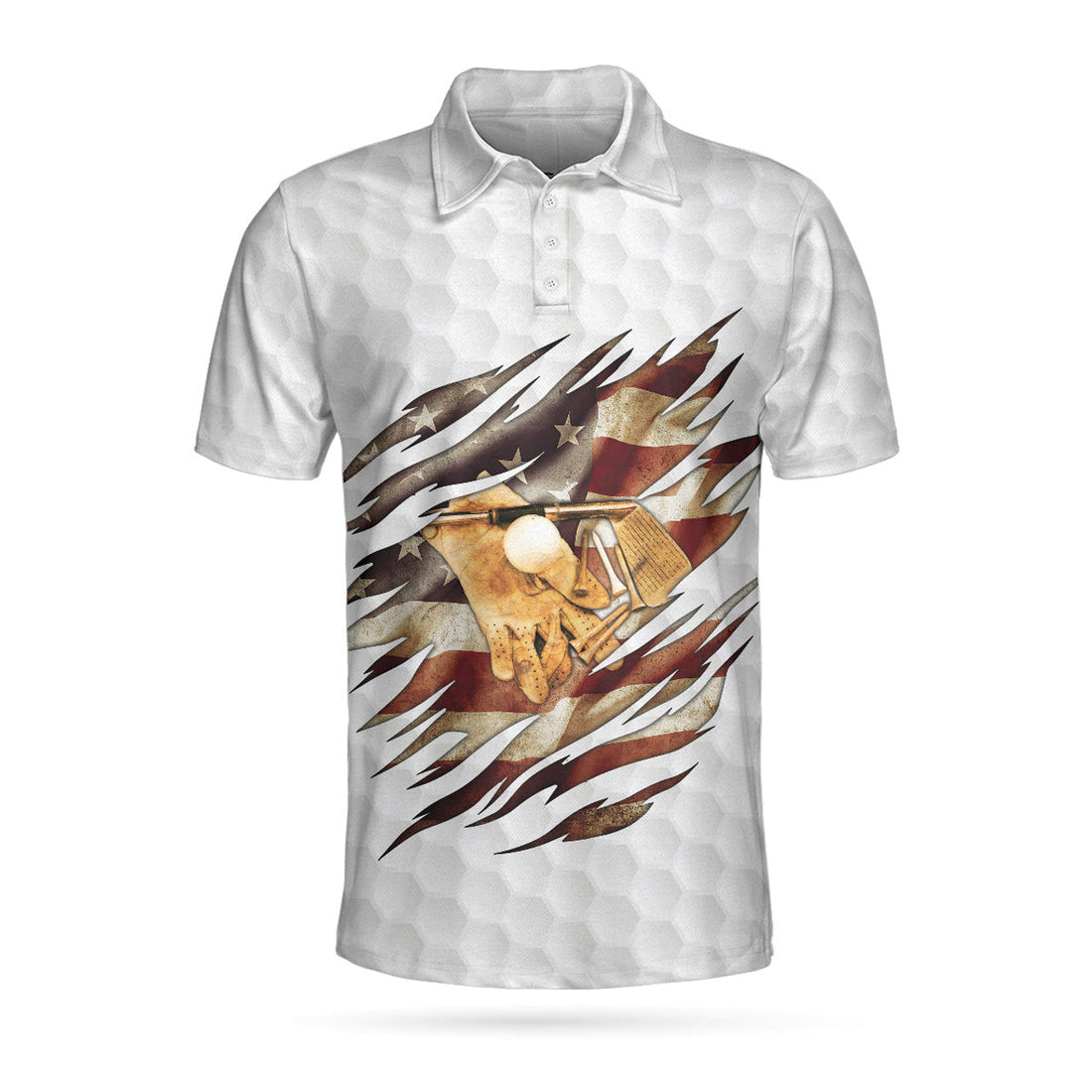 Custom Golf Vintage And American Flag Custom Men Polo Shirt, Personalized I Didn't Miss The Putt Polo Shirt, Funny Golf Shirt For Men, Best Golf Shirt For Men