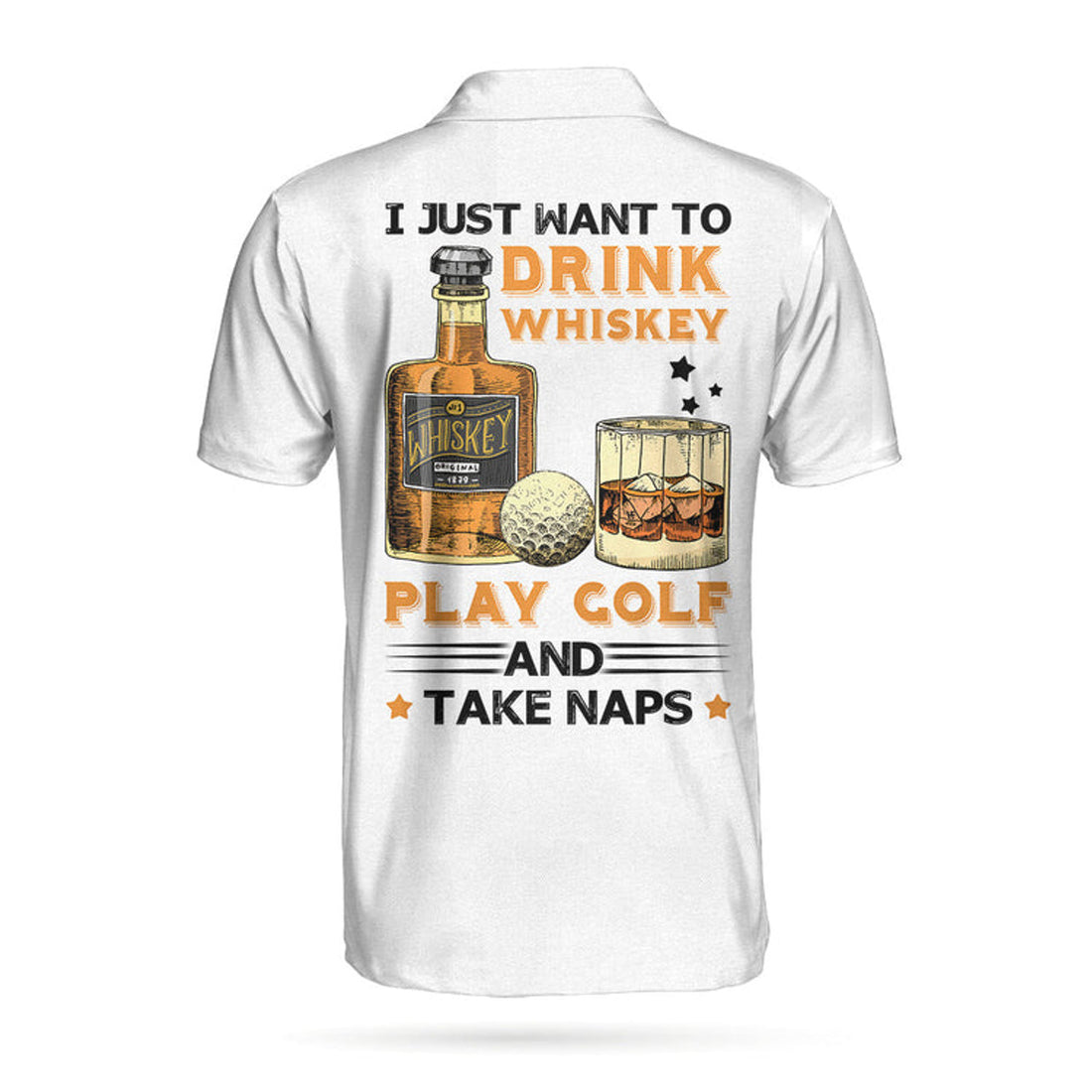Golf Whisky And Take Naps Short Sleeve Polo Shirt, White Golf Wine Polo Shirt, Best Golf Shirt For Men