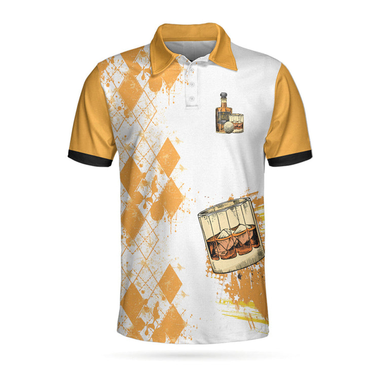 Golf Whisky And Take Naps Short Sleeve Polo Shirt, Argyle Pattern Wine Polo Shirt, Best Golf Shirt For Men