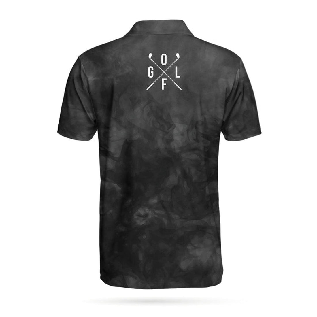 Golfer On Smoke Background Polo Shirt, Black Smoke Golfing Polo Shirt, Best Golf Shirt For Men