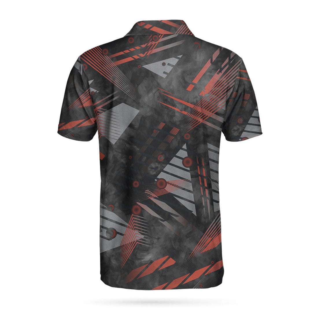 Golfers On Art Pattern Men Polo Shirt, Smoke Digital Theme Polo Shirt, Best Golf Shirt For Men, Best Gift For Golfers
