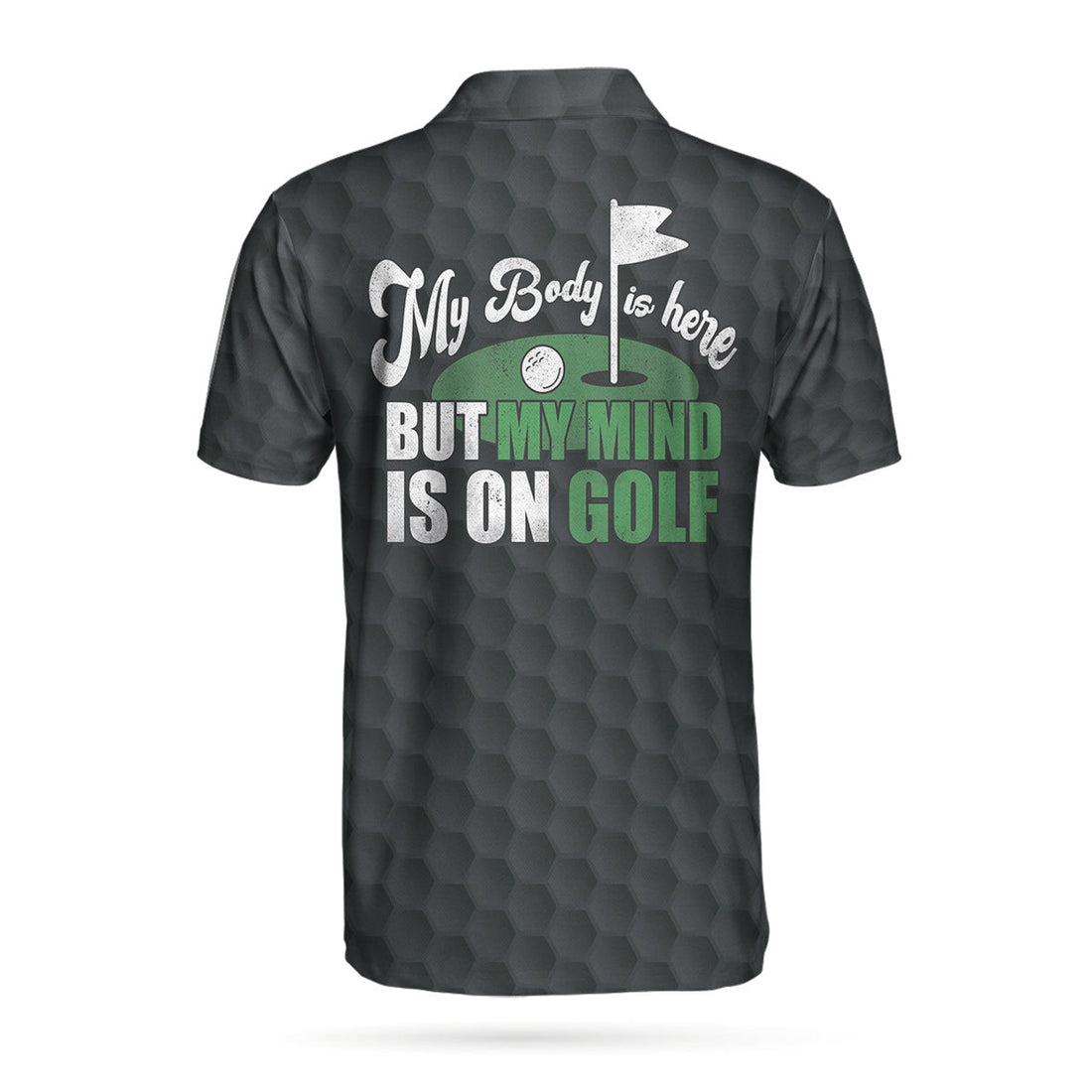 Custom Gopher My Mind Is On Golf Custom Men Polo Shirt, Personalized Golf Shirt For Men, Cool Gift For Golfers