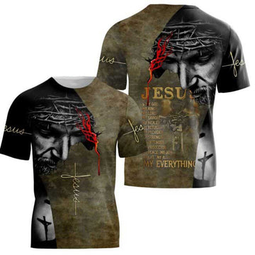 FUNSTUFFPRINT Jesus 3D All Over PrinT-Shirt Sublimation Jesus T-Shirt Jesus Hoodie American Jesus Clothing 3D T-shirt