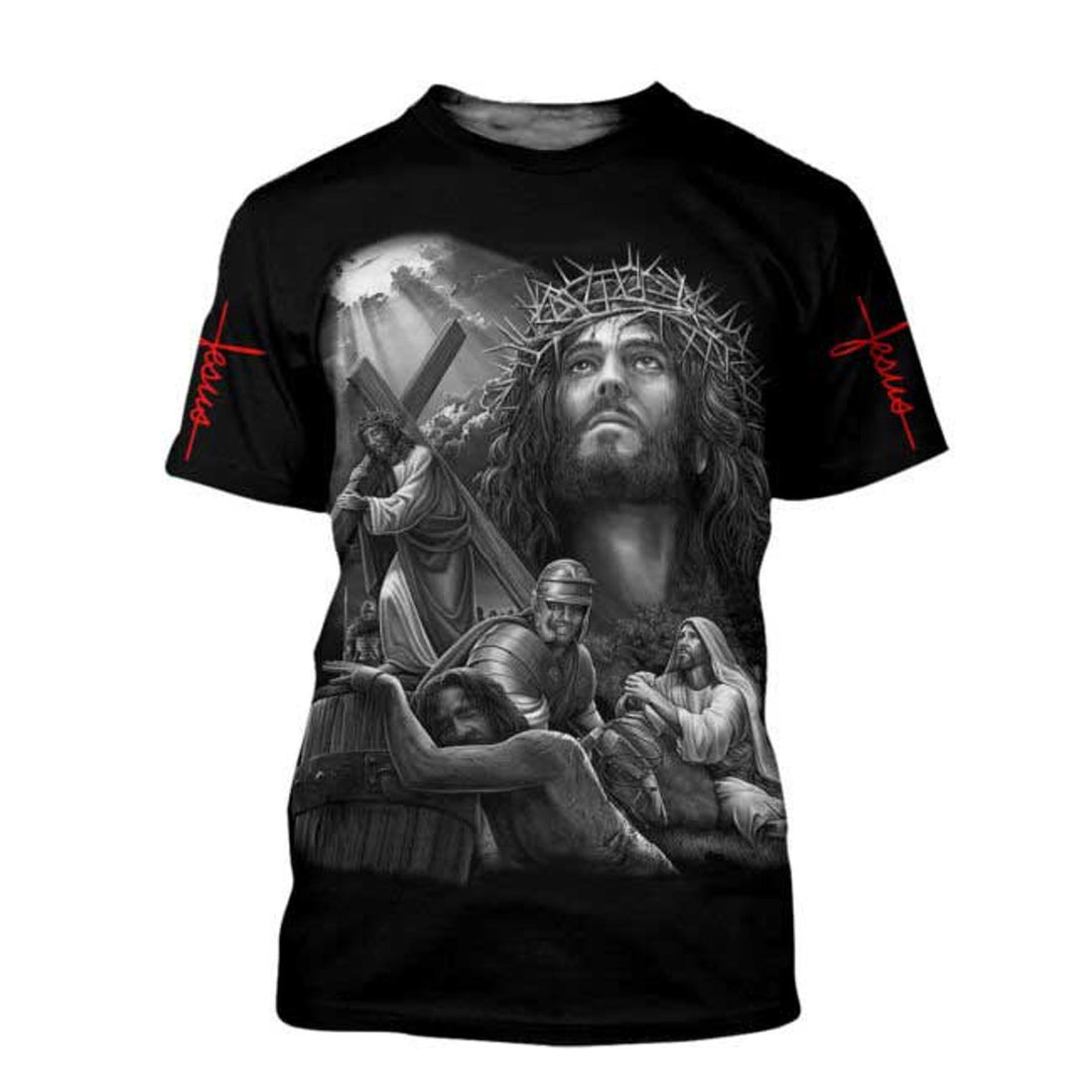 FUNSTUFFPRINT Love Jesus 3D All Over Printed Shirt, Sublimation Jesus T-Shirt, Jesus Hoodie 3D 3D T-shirt