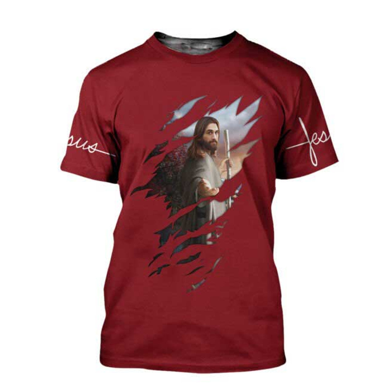 FUNSTUFFPRINT Love Jesus 3D All Over Printed Shirt Sublimation Christian Jesus Shirts Hoodie Jesus Clothing 3D T-shirt