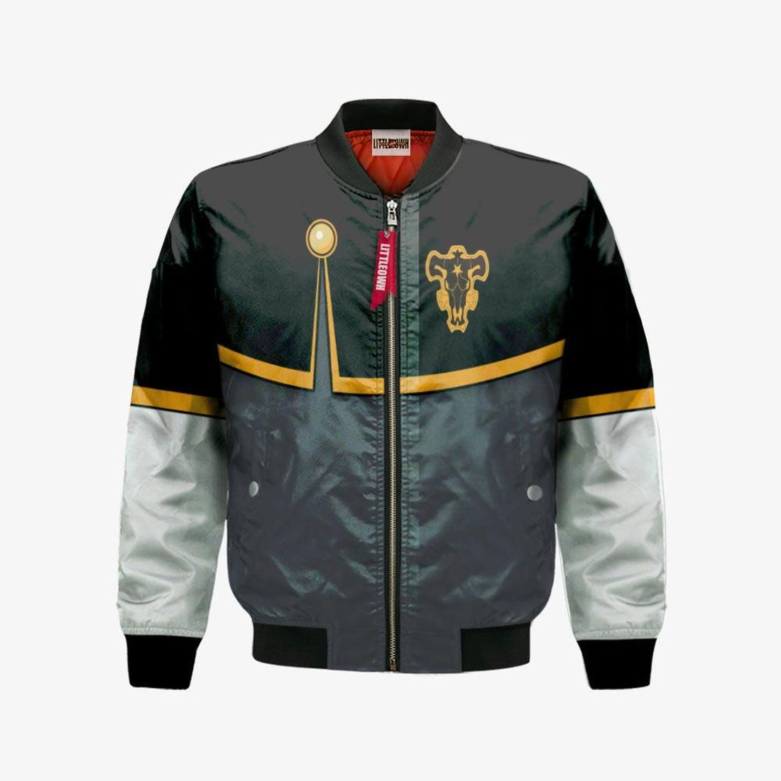 FUNSTUFFPRINT Gordon Agrippa Bomber Jacket Custom Black Clover Cosplay Costumes 3D Bomber Jacket