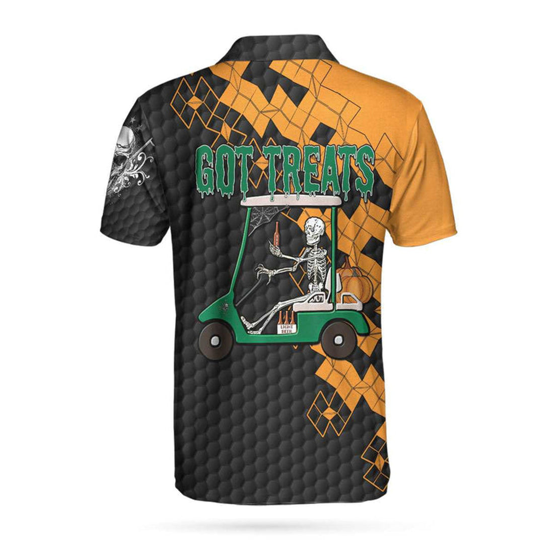 Got Golf And Got Treat Skull Golf Polo Shirt, Halloween Golf Shirt For Men, Halloween Gift For Golfers