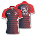 Custom Gradient Red Sports Style Custom Billiard Jerseys for Men, Perfect Gift for Billiard Player, Red Billiard Shirt
