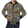 FUNSTUFFPRINT Graffiti Print Pattern Mens 3D Bomber Jacket