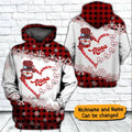 FUNSTUFFPRINT 3D Grandma Snowman Christmas All Over 3D Hoodie and Zip Hoodie