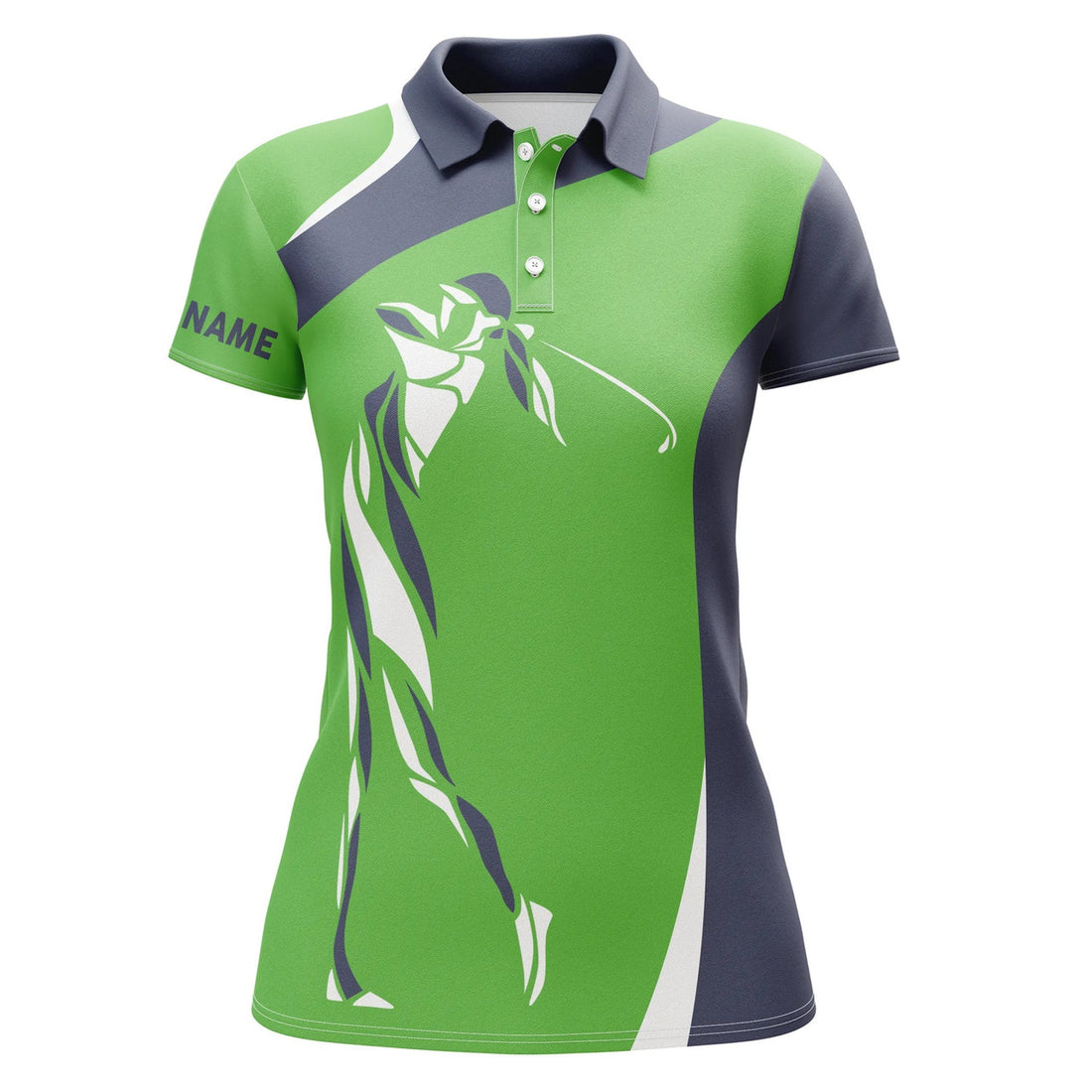Custom Blue Womens Golf Polo Shirt Custom Name Golf Gifts For Women, Personalized Unique Golf Gifts