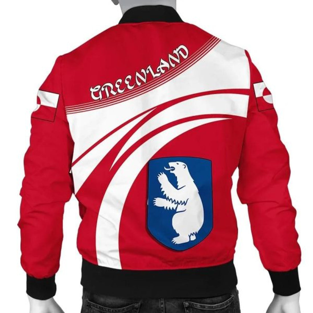 FUNSTUFFPRINT Greenland Coat Of Arms Men Bomber Jacket Cricket W Bomber Jacket