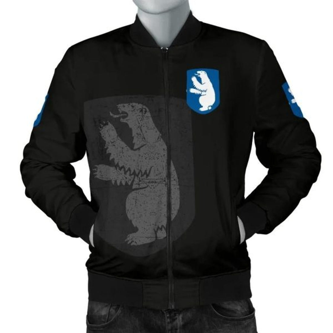 FUNSTUFFPRINT Greenland Men's 3D Bomber Jacket