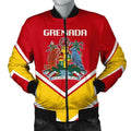 FUNSTUFFPRINT Grenada Coat Of Arms Men Bomber Jacket Lucian Style 3D Bomber Jacket