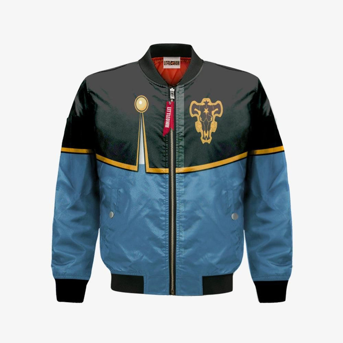 FUNSTUFFPRINT Grey Bomber Jacket Custom Black Clover Cosplay Costumes 3D Bomber Jacket