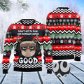 FUNSTUFFPRINT Grumpy Cat Good Ugly Christmas Sweater, Christmas Cat Ugly Sweater, Ugly Cat Xmas Sweater Ugly Sweater