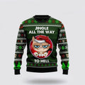 FUNSTUFFPRINT Grumpy Cat Jingle Funny Family Ugly Christmas Sweater – Cat Lover Christmas Sweater Ugly  Sweater