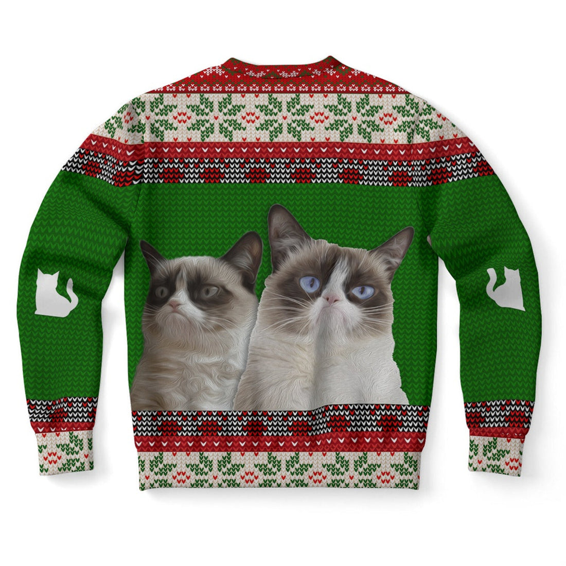 FUNSTUFFPRINT Grumpy Cat Ugly Christmas Sweater, Christmas Sweater, Ugly Sweater, Funny Xmas Sweaters Ugly Sweater