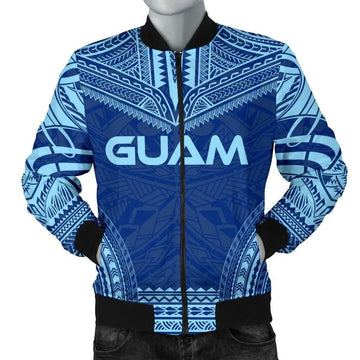 FUNSTUFFPRINT Guam Flag Polynesian Chief Men's 3D Bomber Jacket