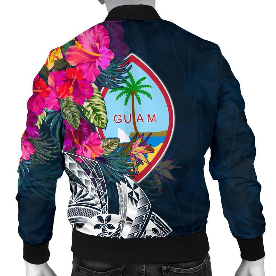 FUNSTUFFPRINT Guam Men's Bomber Jacket - Guam Summer Vibes 3D Bomber Jacket