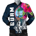 FUNSTUFFPRINT Guam Men's Bomber Jacket - Guam Summer Vibes - Bomber Jacket