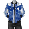 FUNSTUFFPRINT Guam Polynesia Women's Bomber Jacket - 3D Bomber Jacket