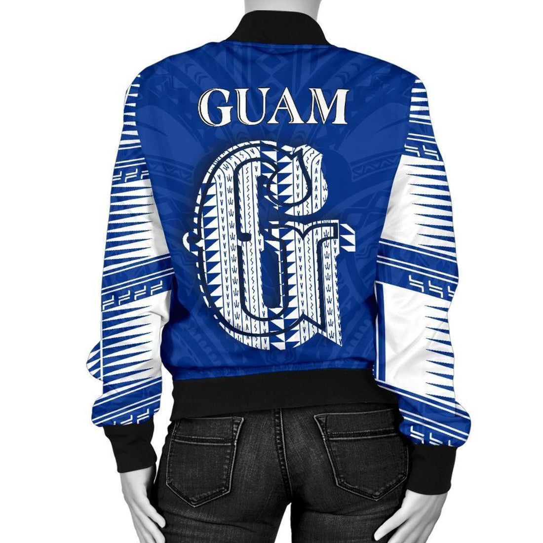FUNSTUFFPRINT Guam Polynesia Women's Bomber Jacket - 3D Bomber Jacket