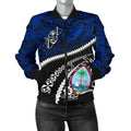 FUNSTUFFPRINT Guam Women's Bomber Jacket Polynesian Shark Tattoo Bomber Jacket