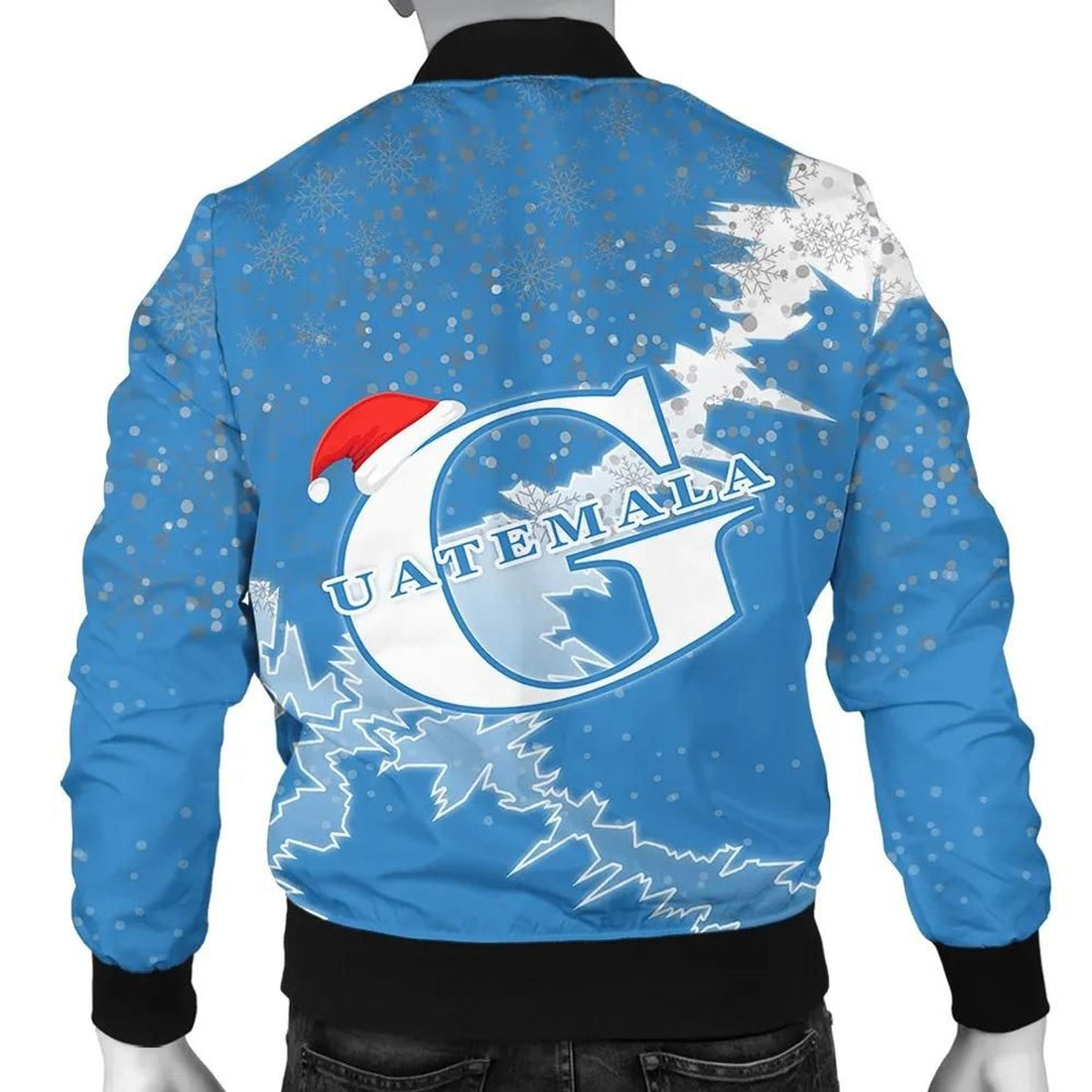 FUNSTUFFPRINT Guatemala Christmas Coat Of Arms Men Bomber Jacket Style 3D Bomber Jacket