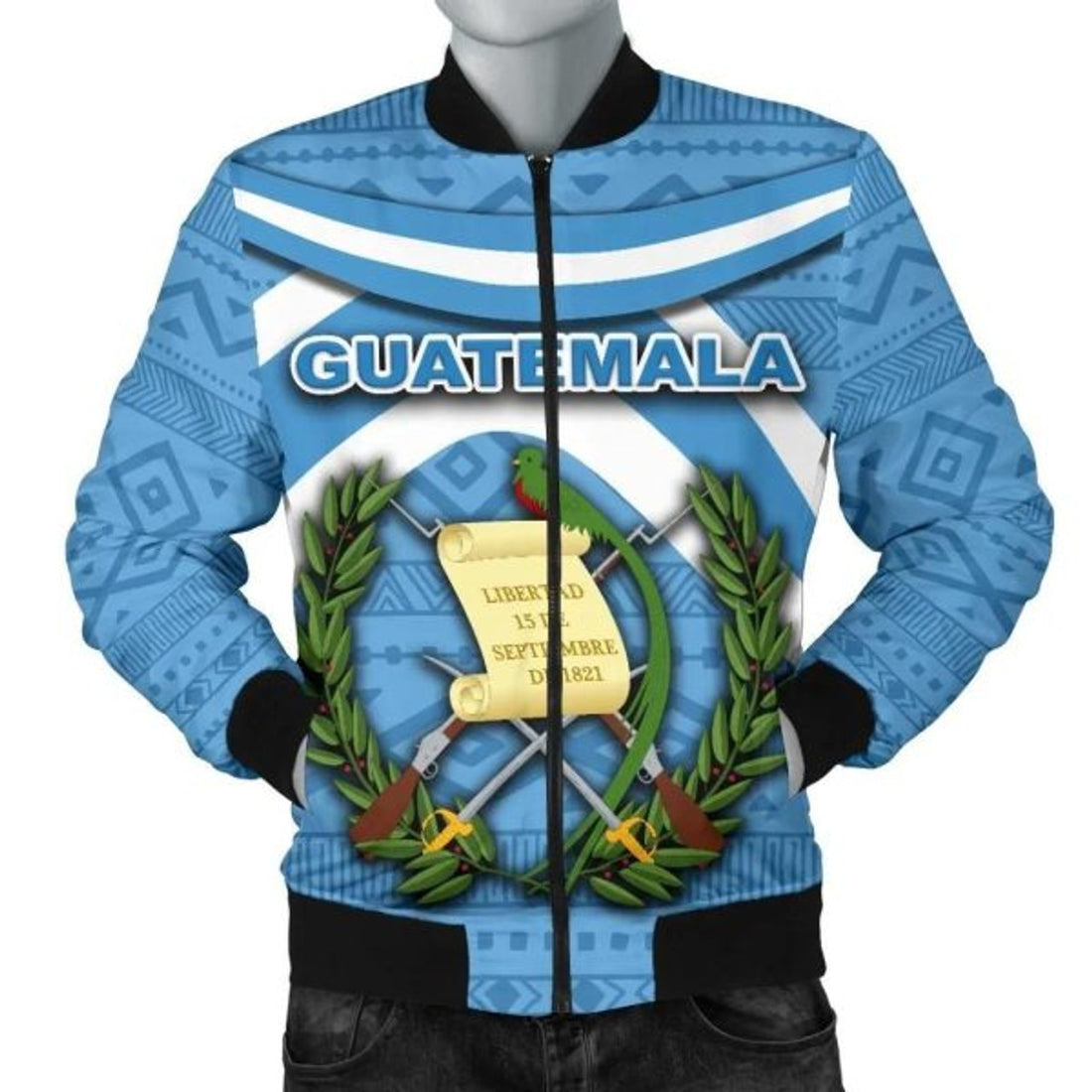 FUNSTUFFPRINT Guatemala Men Bomber Jacket - Vibes Version Bomber Jacket
