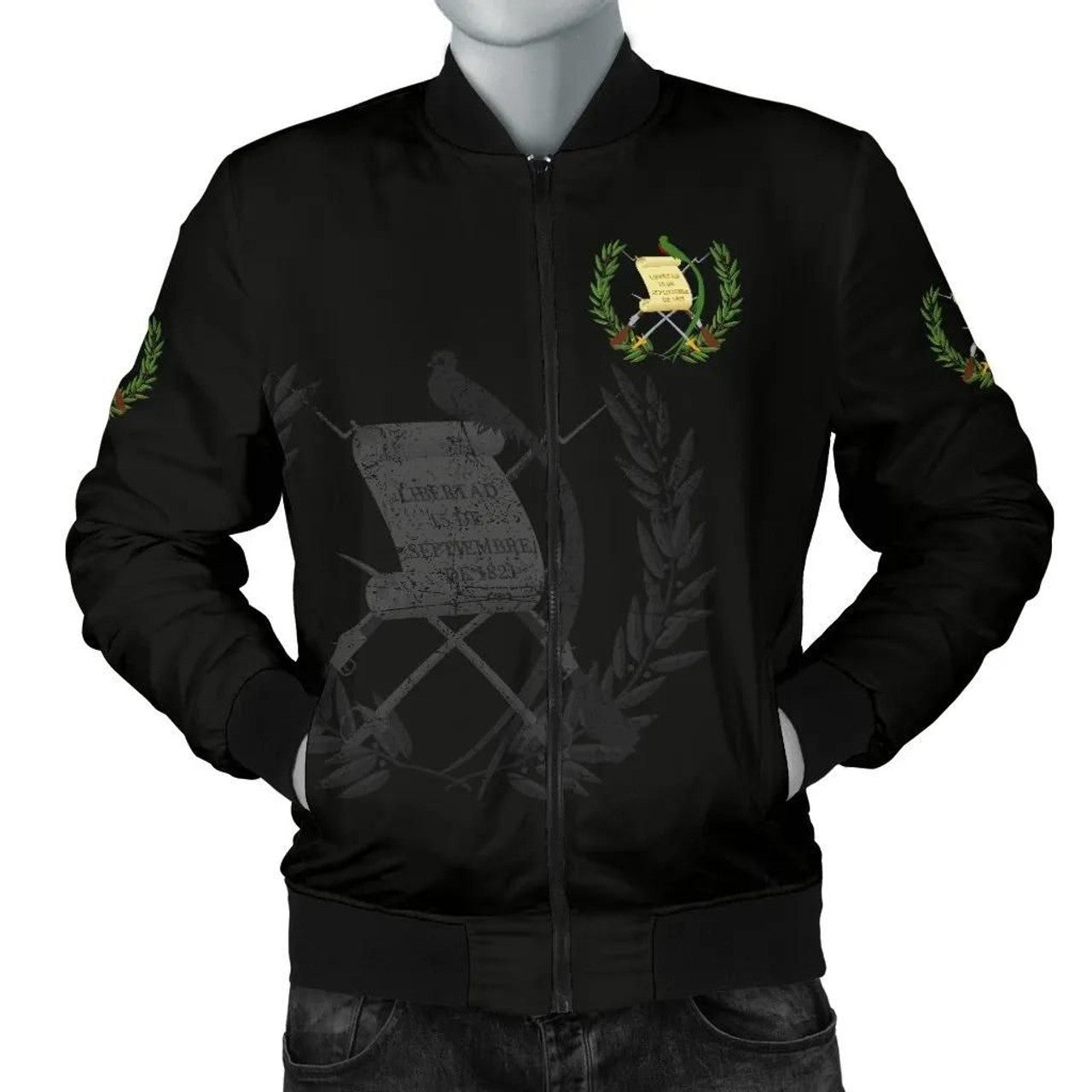 FUNSTUFFPRINT Guatemala Men's 3D Bomber Jacket