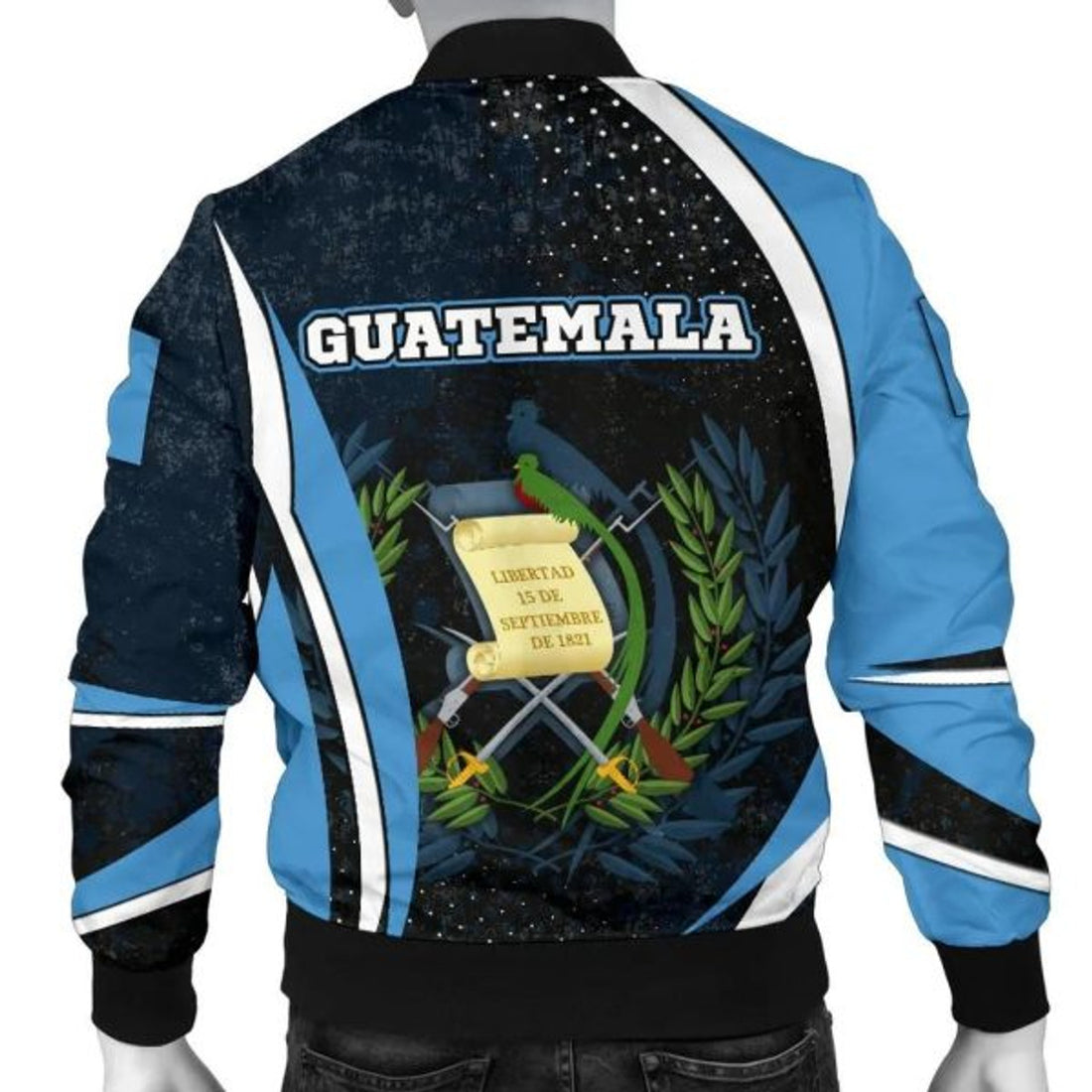 FUNSTUFFPRINT Guatemala Men's Bomber Jacket - Guatemalan Spirit - Bomber Jacket